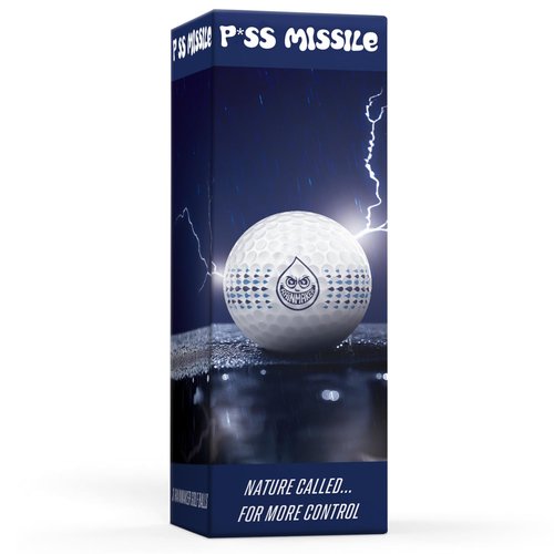 Rain Maker Golf Balls by P*ss Missile - Performance Spin, Control, Feel - 3-Piece Construction, Urethane Cover, Medium Compression Core - Shot Shaping & Tour Pro Workability (Dozen)