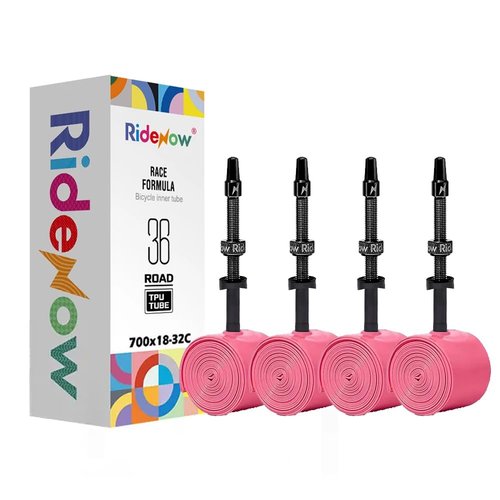 Bibike 2/4 Pack Ridenow TPU Tubes 700 x 18-32c Inner Tubes with 45/65/85mm Metal Presta Valve, Removable Valve Core