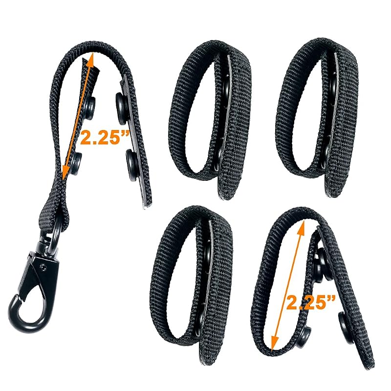 Duty Belt Keeper with Double Snaps(Set of 4) +1 Strong Metal Key