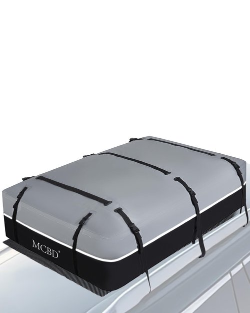 MCBD Rooftop Cargo Carrier Bag for Car, 40 Cubic Feet Large Waterproof Soft-Shell Roof Bag for All Vehicles SUV with/Without Roof Rack, Universal Car Top Luggage Storage Bag