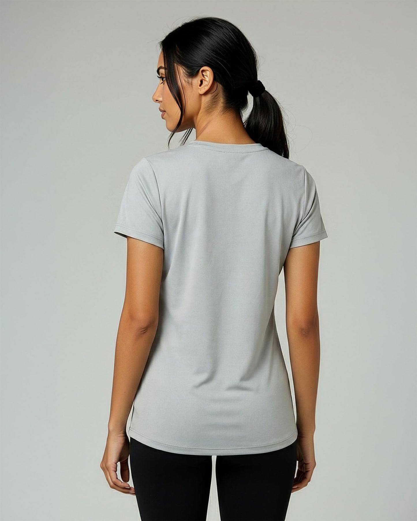Real Essentials 5 Pack: Women's Dry-Fit Short Sleeve V Neck T Shirt Workout Fitness Yoga Top Tee (Available in Plus Size), Set 12, 3X