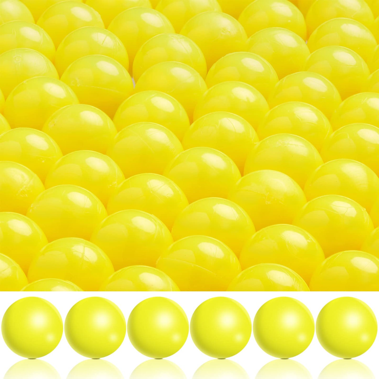 Civaner 150 x 68/61 Caliber Projectiles for Defense and Practice Reusable 68 Breaker Paintballs Solid Plastic Nylon Projectiles(Yellow,68 Caliber)