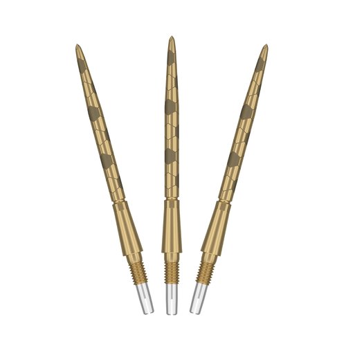TARGET Darts Swiss Point Storm Steel Dart Points, Onyx (3 Pack Set of Tips) 35MM ??Gold | Change Dart Points, Spare Tips, Professional Darts Accessories