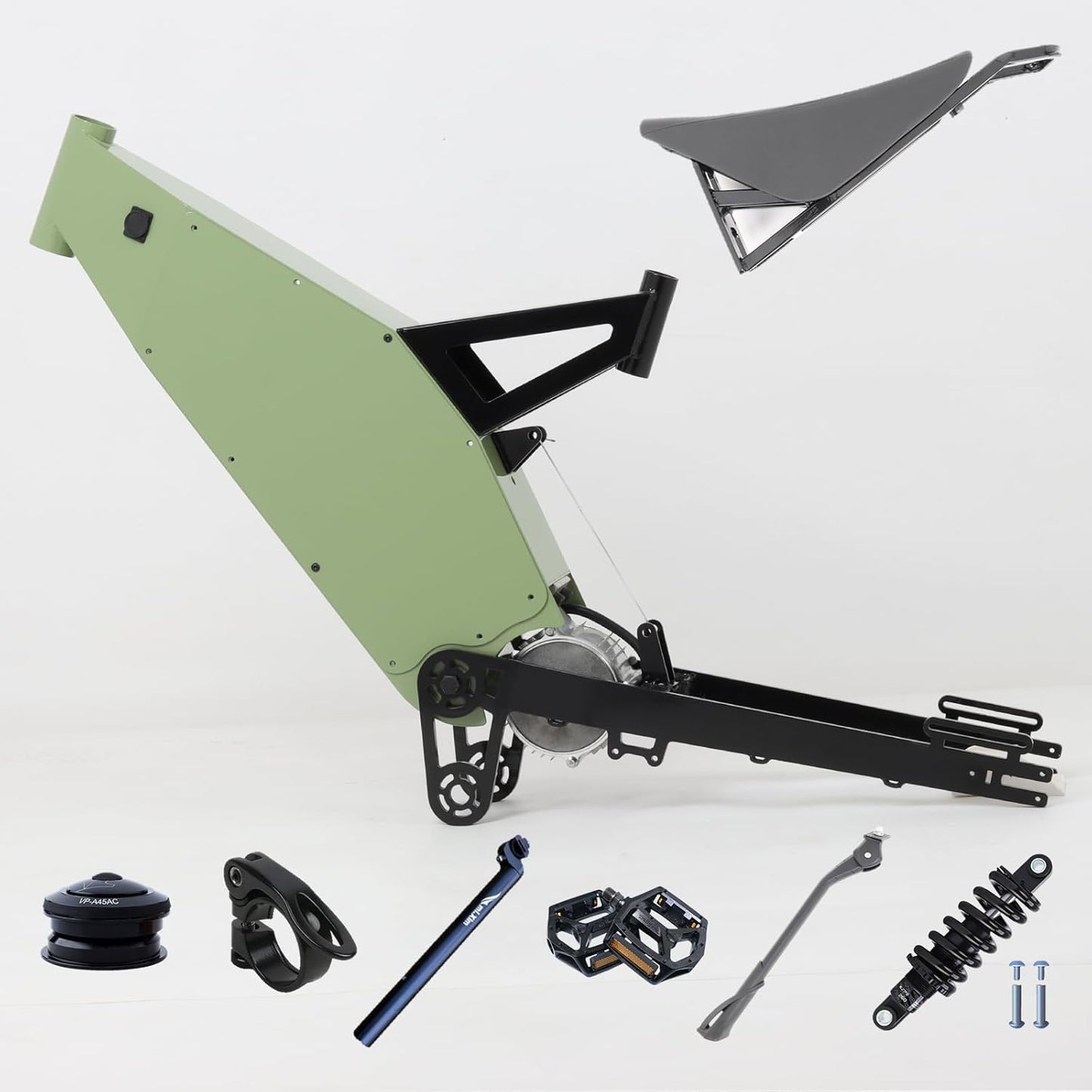 KEYU F4 Middle Motor Drive Carbon Mountain Fat 26 Dirt Full Suspension Enduro Stealth Bomber Electric Bicycle Bike Ebike Frame kit