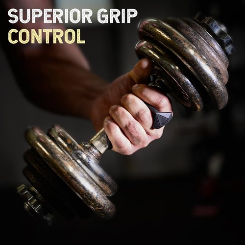 Rubber Gym Grips Weight Lifting Grips for Men & Women, Anti Slip Workout Grip for Hand Protection, Weightlifting Grips for Workout, Dumbbell Gripper, Deadlift Grip Pad (1 Pair)