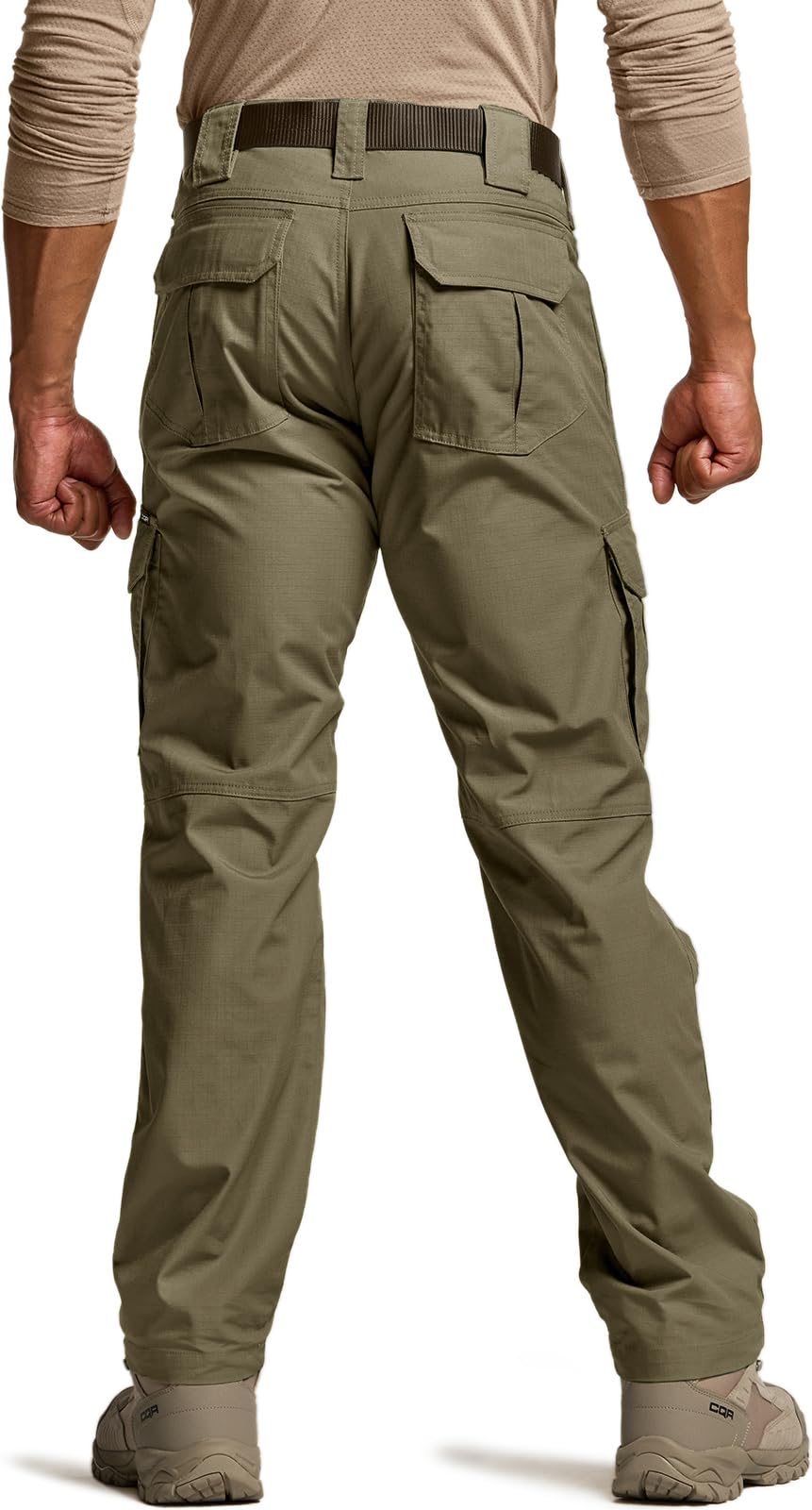 CQR Men's Tactical Pants, Water Resistant Ripstop Cargo Pants, Lightweight EDC Work Hiking Pants, Outdoor Apparel, Raider Mag Soil Green, 34W x 34L