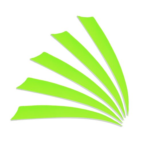 PATIKIL Arrows Vanes 4 Inch, 25 Pack Left Wing Arrow Feather Turkey Fletching Archery Accessories for DIY Target Shooting Hunting, Neon Green