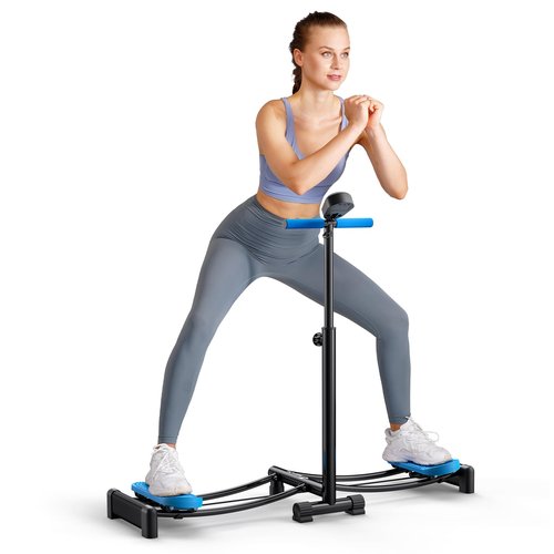 MERACH Ski Machine, Simulated Ski Trainer, Adjustable Height Ski Machine Exercise Equipment for Leg Pelvic Floor Muscle Workout, Fun Cardio Fitness Equipment for Home Full Body Workout (Black)