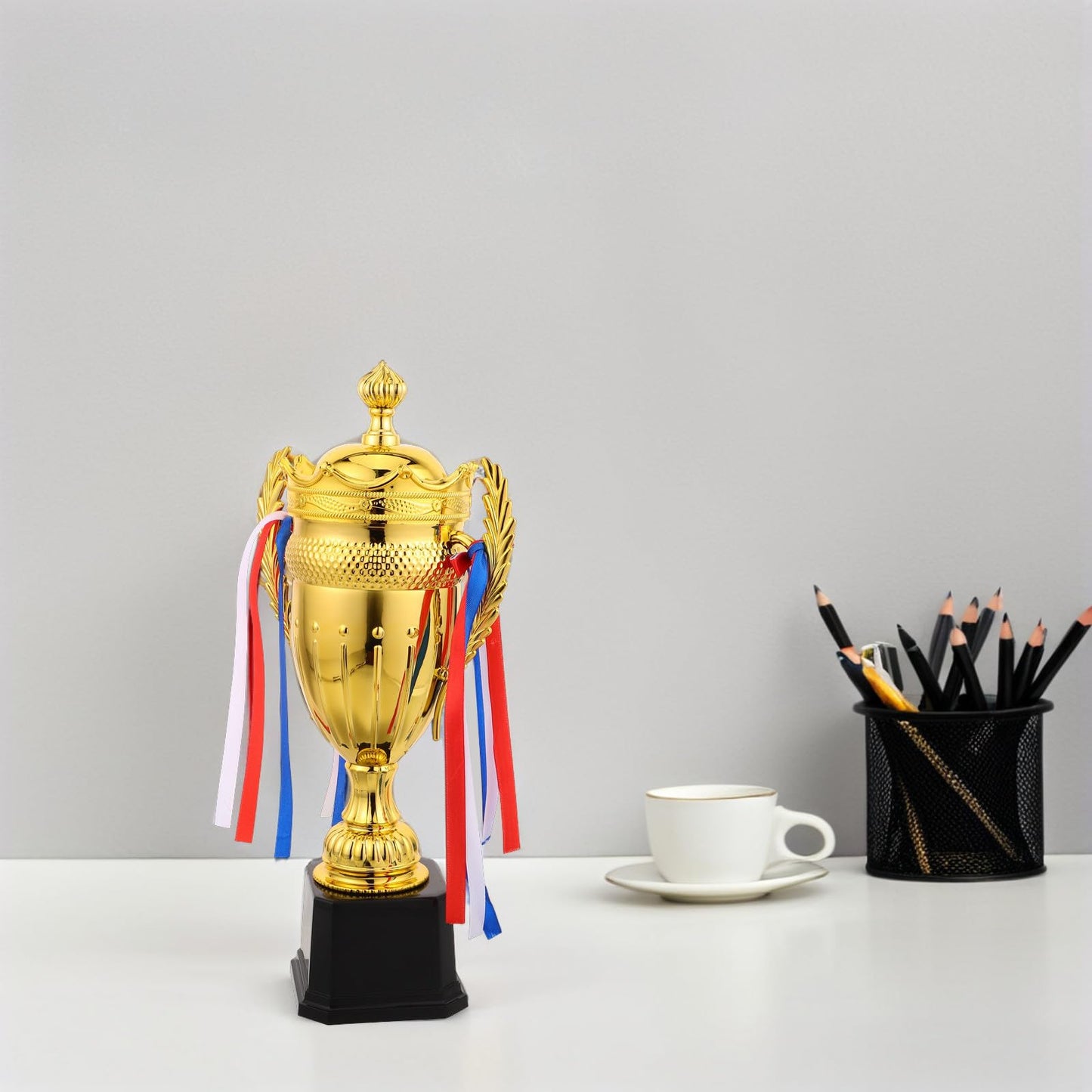 NUOBESTY Mini Metal Trophy Award Cup Gold Trophy for Kids Award for Students Classroom Rewards for Sports Competitions Prizes Birthday Party Favors 14.56 X 6.29 X 3.54 in