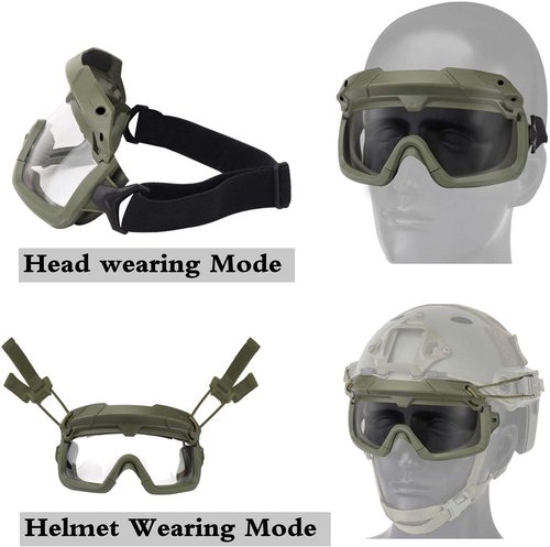 Fast Airsoft HelmetAirsoft Tactical Paintball Half Face Protection Mask and Goggles Set, for Paintball CS Game Set