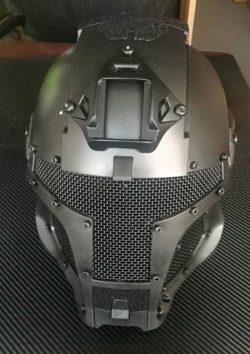 Simways Cosplay Airsoft Full Face Head Helmet Tactical Sorta-Kinda Mandalorian/Galac-Tac Airsoft Helmet with Exchangable Lens(Green)