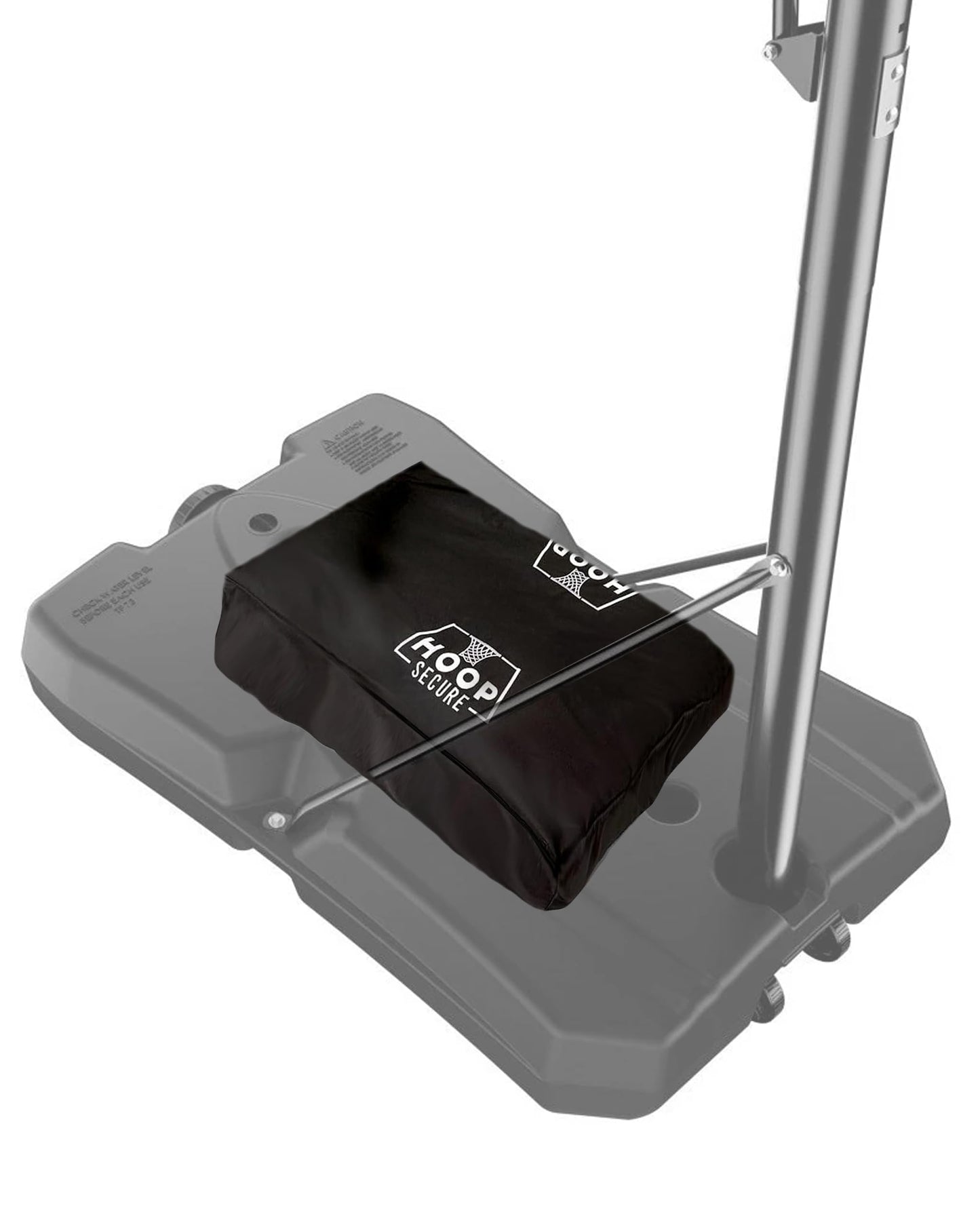 Hoop Secure Mini - The Original Solution - Heavy Duty Weighted Base Anchor for Basketball Hoops - Weather Resistant, Durable Design, Holds 200+ lbs. Patents-Pending, HOA Friendly (Mini, Black)