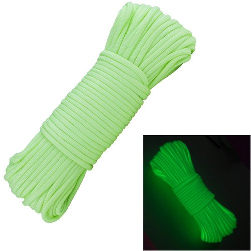 Glow in The Dark Zesty 550lb Paracord – 21 Strand Luminous Parachute Cord for Nighttime Outdoor Utility