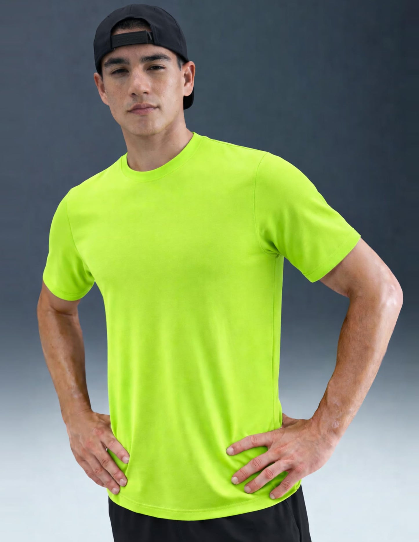5 Pack Men’s Active Quick Dry Crew Neck T Shirts | Athletic Running Gym Workout Short Sleeve Tee Tops Bulk (Edition 7, Small)