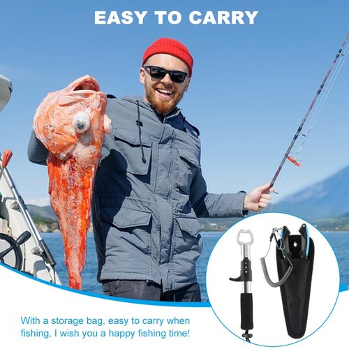Fishing Pliers and Gripper Set, Stainless Steel Fishing Pliers & Lip Gripper Set with Telescopic Lanyard, Sheaths, Multi-Function Saltwater Resistant Tools Gifts for Men