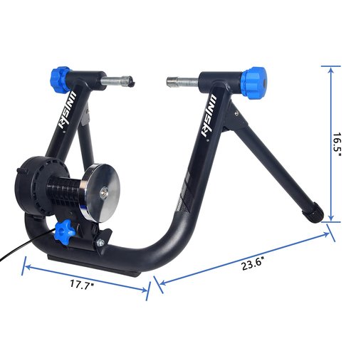 Unisky Bike Trainer Stand Indoor Riding Steel Heavy Duty Bicycle Exercise Stand 6 Speed Magnetic Resistance Stand for Road and Mountain Bikes