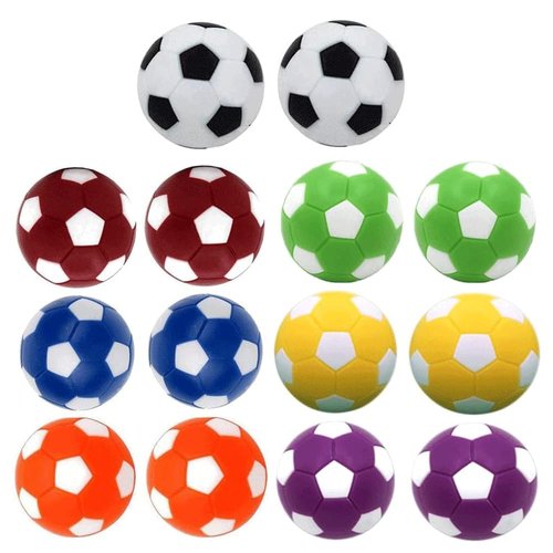 Qtimal 14 Pack Table Soccer Foosballs Replacement Balls, Multicolor 36mm (1.42") Official Tabletop Game Ball, Foosball Accessory Replacements for Home Recreation Room Foosball Table