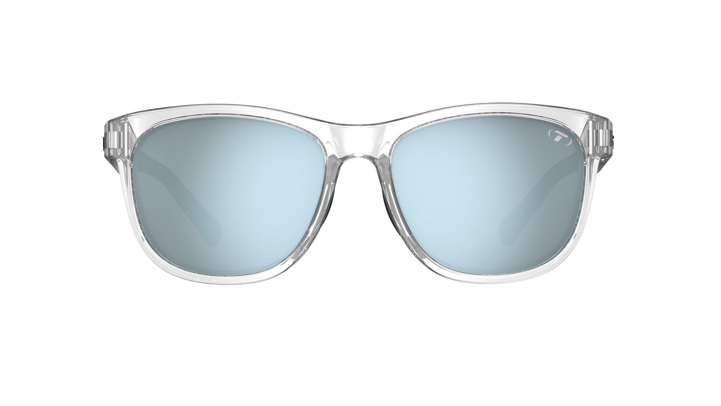 Tifosi Optics Swank Sunglasses (Satin Electric Green/Smoke Lens Bright Blue Mirror)