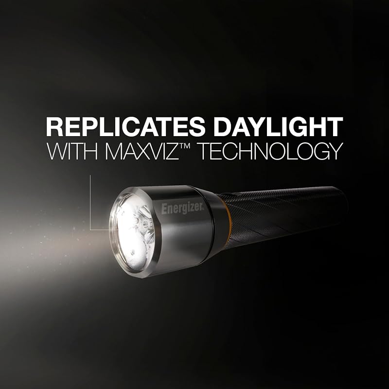 Energizer Vision HD Extra Performance LED Flashlight with Digital Focus - Silver 1-Pack (Batteries Included)