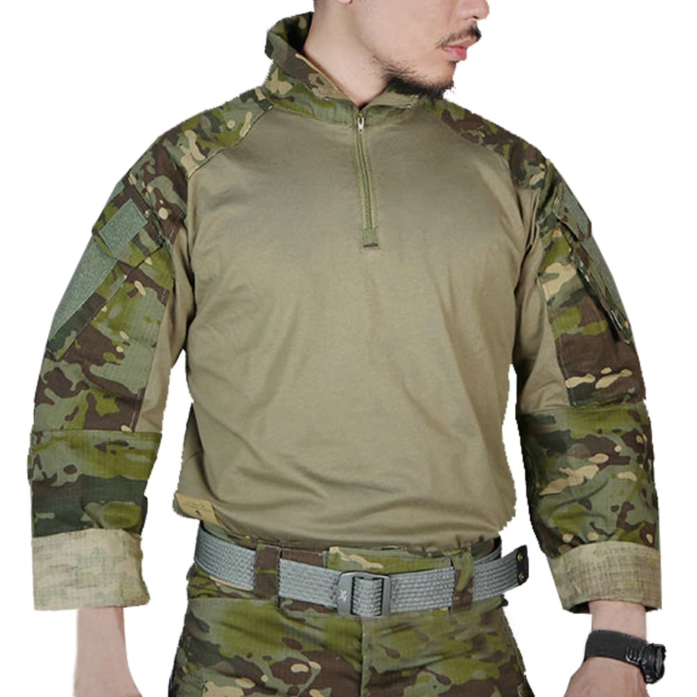 EMERSONGEAR Men's Tactical Shirt,Airsoft Combat Army Paintball Quick Dry Long Sleeve BDU T-Shirt Top