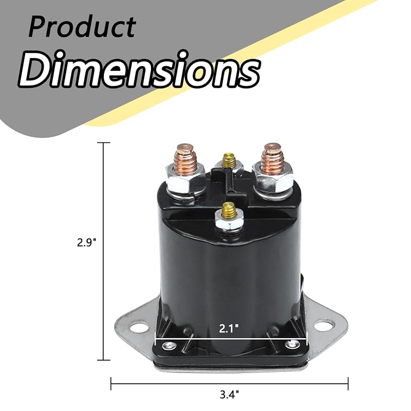 12V Golf Cart Solenoid for Club Car DS 1984-Up - Replacement Part 1013609