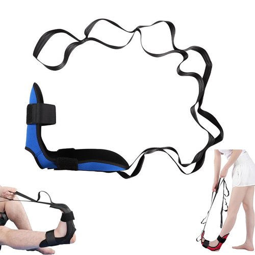 Izzila Stretching Strap with Loops and Detachable Foot, Izzila Foot and Calf Stretcher, for People Who Sit A Lot, Increasing Mobility (Blue)