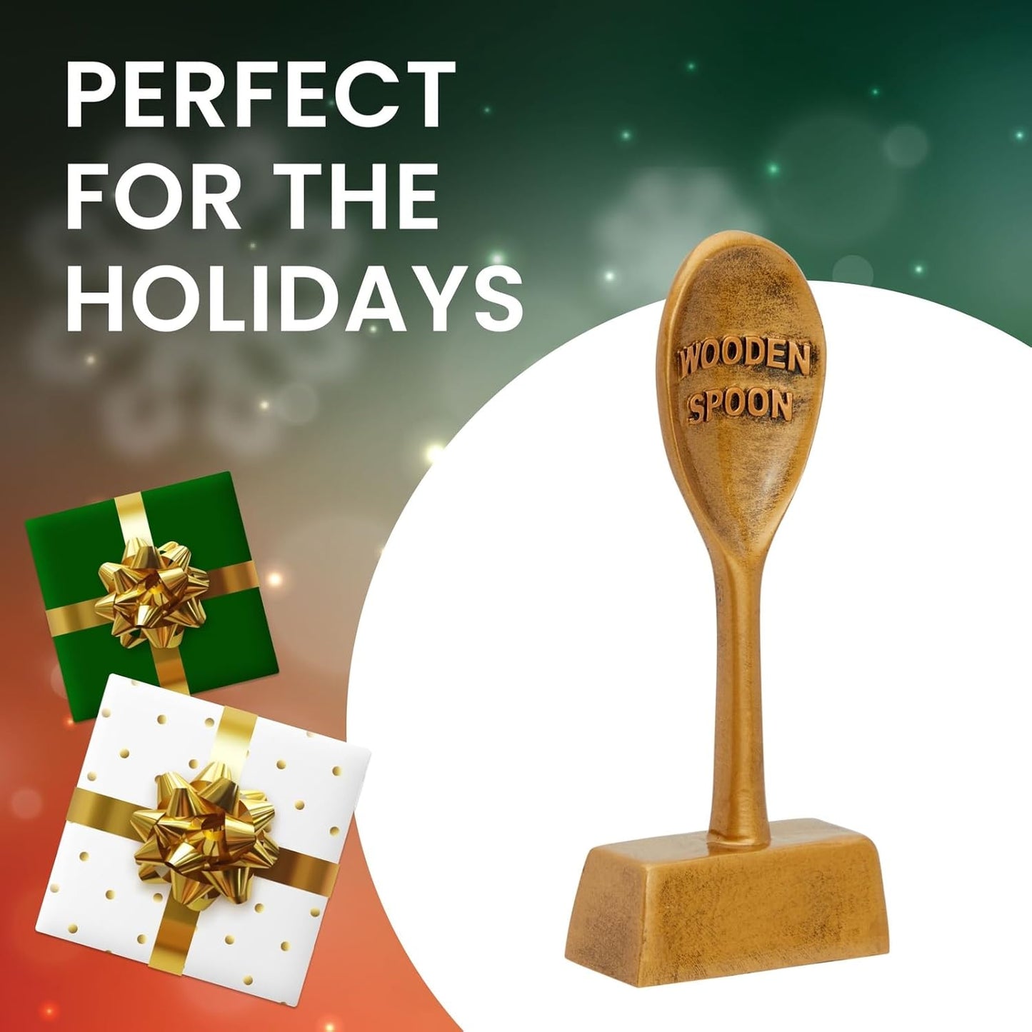 Juvale Golden Spoon Award Cooking Trophy for Chili Cook Off, Baking Contest, Best Cookie, Salsa Competition, & Funny Food Prize (2.5x6.2x1 Inch, Bronze Metal Finish, Small)