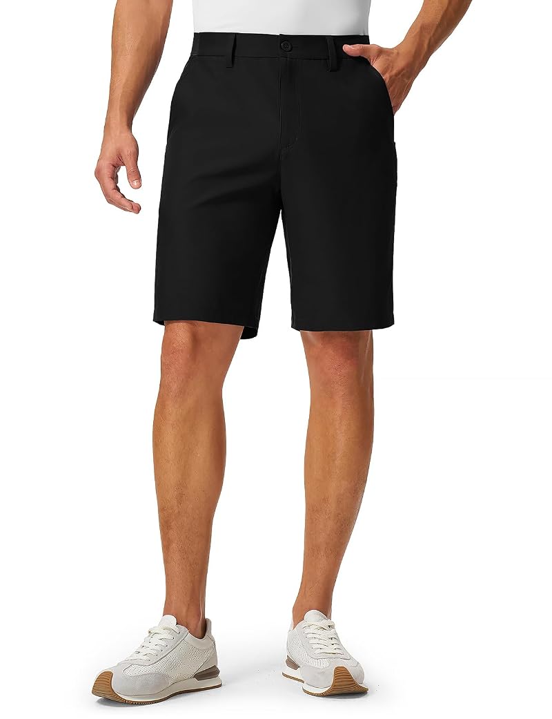 TBMPOY Men's 9" Golf Shorts Stretch Dress Quick Dry Casual with 5