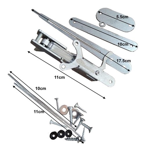 S*MART EGE Chrome Trigger Mechanism for Wooden Spearguns, 551 lb Pull Force, Stainless Steel Construction with Hardware Kit, Reverse Mechanism, Wooden Speargun Trigger