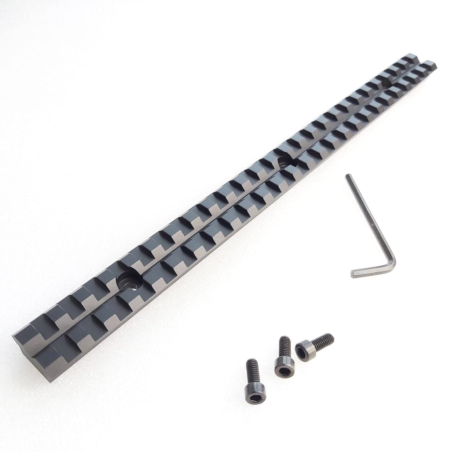 Crotek 10 inch Long Picatinny Rail Mount Aluminum 25 Slot Black