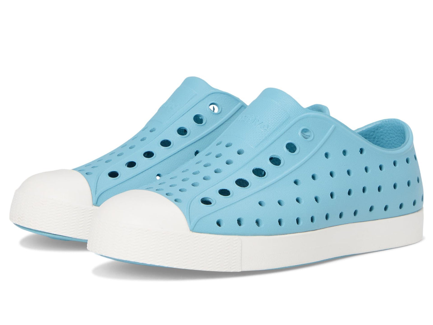 Native Shoes Unisex-Kids Jefferson Sneakers, Flux Blue/Shell White, 3 Little Kid
