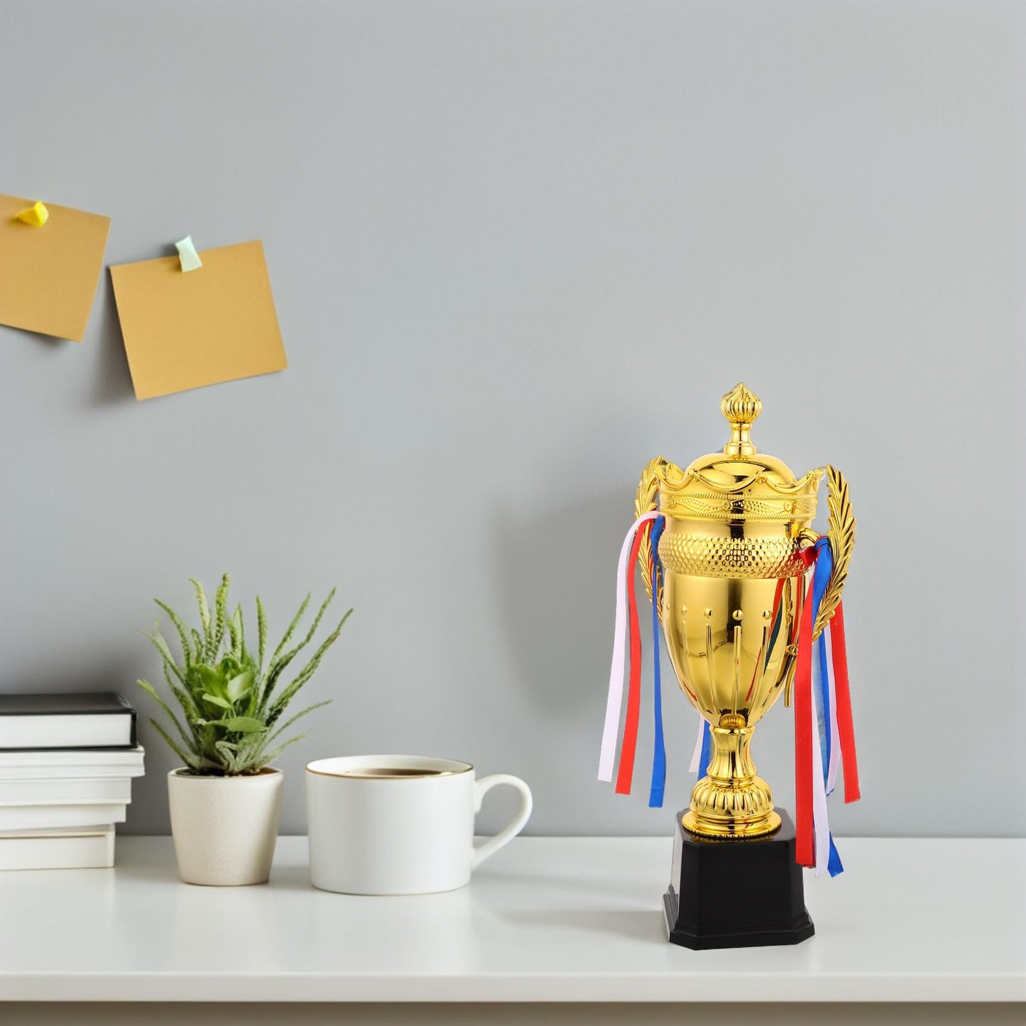 NUOBESTY Mini Metal Trophy Award Cup Gold Trophy for Kids Award for Students Classroom Rewards for Sports Competitions Prizes Birthday Party Favors 14.56 X 6.29 X 3.54 in