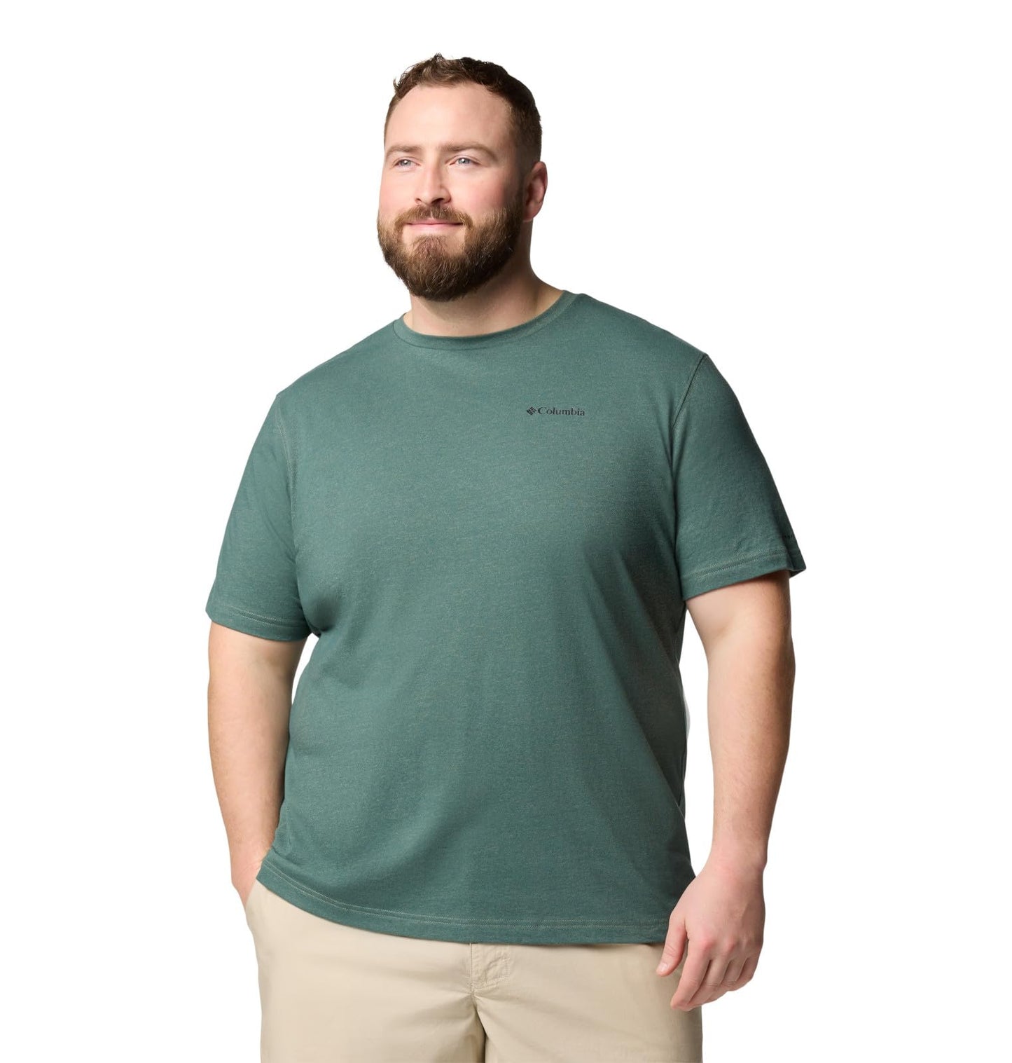 Columbia Mens Thistletown Hills Short Sleeve T-Shirt, Stone Green Heather, 6X