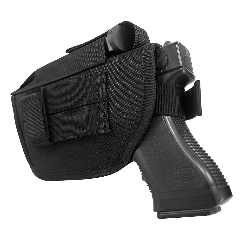 Bursport Universal Waist Belt Holster for Handguns with Under Barrel Laser or Light for Medium Full Size Handguns