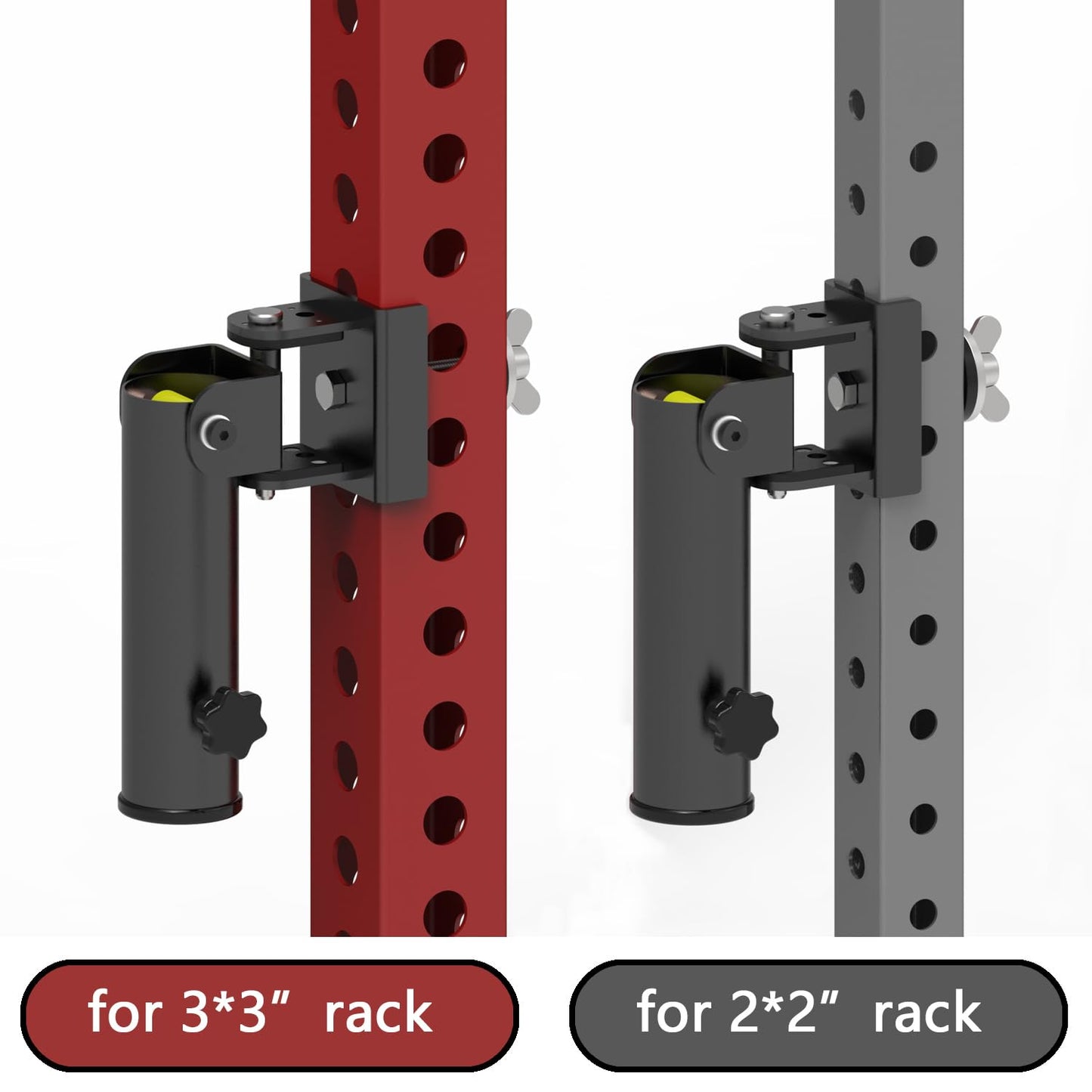 SYL Fitness Rack Mounted Landmine Attachment, T-Bar Row Landmine Base, Fit 2x2 inch & 3x3 inch Square Tube Power/Squat Rack