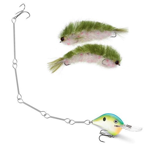 UVKDEENK Pack of 100 Fly Fishing Flies Articulated Shanks for Fishing Lure Make, Fly Tying Materials Connector for Tying Streamers & Hooks & Beads, Use in Fresh & Saltwater Trout Bass