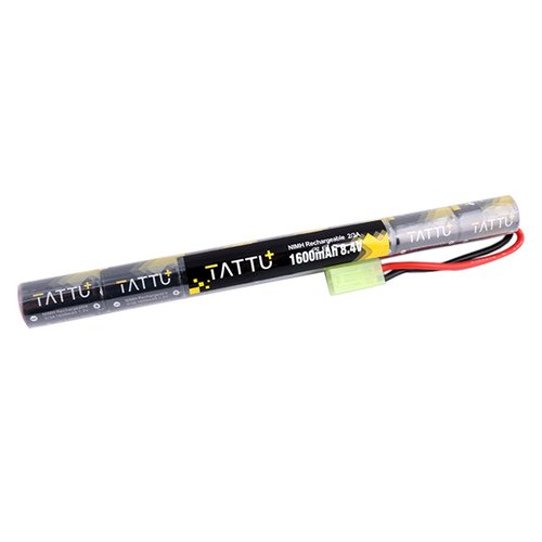 Tattu 8.4V NiMH Airsoft Battery,1600mAh Butterfly Nunchuck Stick Battery with TMY Connector for Airsoft Gun
