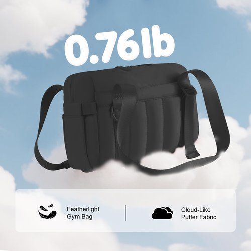 Cysiyu Mini Gym Bag for Women Girls Small Gym Bag with Wet Compartment and Coin Wallet, Puffer Mini Duffle Bag for Workout, Travel, Sport