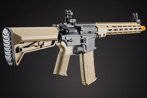 Lancer Tactical Gen 2 Stalker Carbine 13" M4 AEG Ambidextrous Airsoft Rifle (Battery & Charger Included) (Tan)