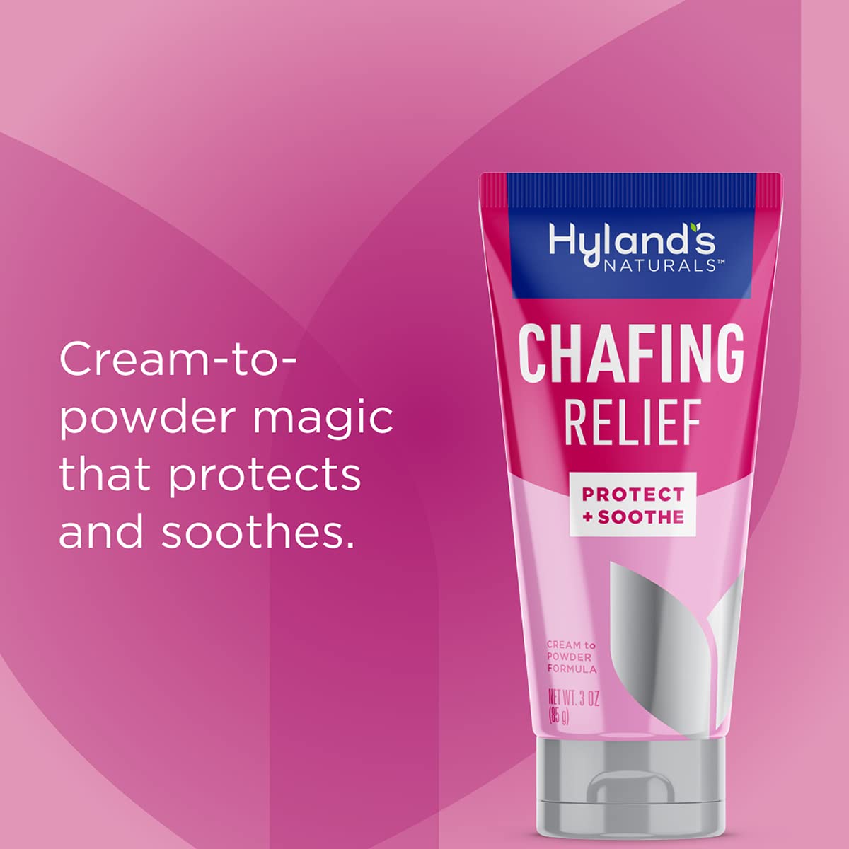 Hyland's Chafing Relief, Cream to Powder Formula, Women's Anti Chafing Cream, 3 Ounce