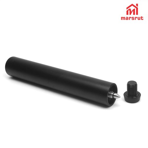 Marsrut Pool Cue Extension, Cue Sticks Accessories, Billiard Cue Extender Lengthening with Bump, Accessory Parts Supplies for Billards Pool Cue, Anti-Rust Aluminum Alloy (1pc, Black)