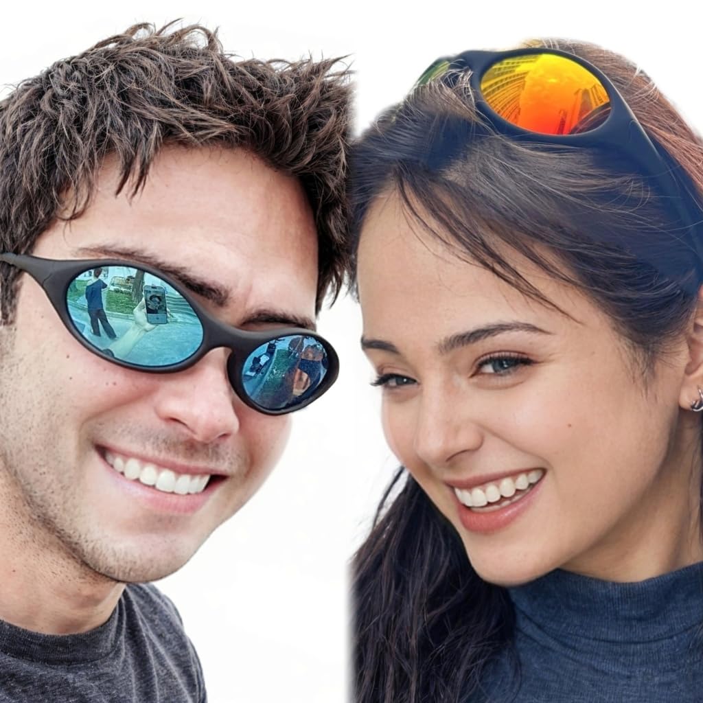 ICARA 3 Pack Sport Polarized Sunglasses for Men and Women All Day Comfort UV400 Protection for Cycling Fishing Driving (3 Pack-Black/Silver/Orange)