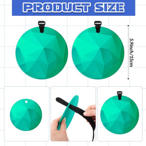 Arrowbash 4 Pcs Silicone Lacrosse Targets for Goal 6 Inch Hockey Targets Shooting Goal Target Discs with Straps Set Reactive Hockey Training Equipment for Lacrosse Soccer Baseball Practice, Green