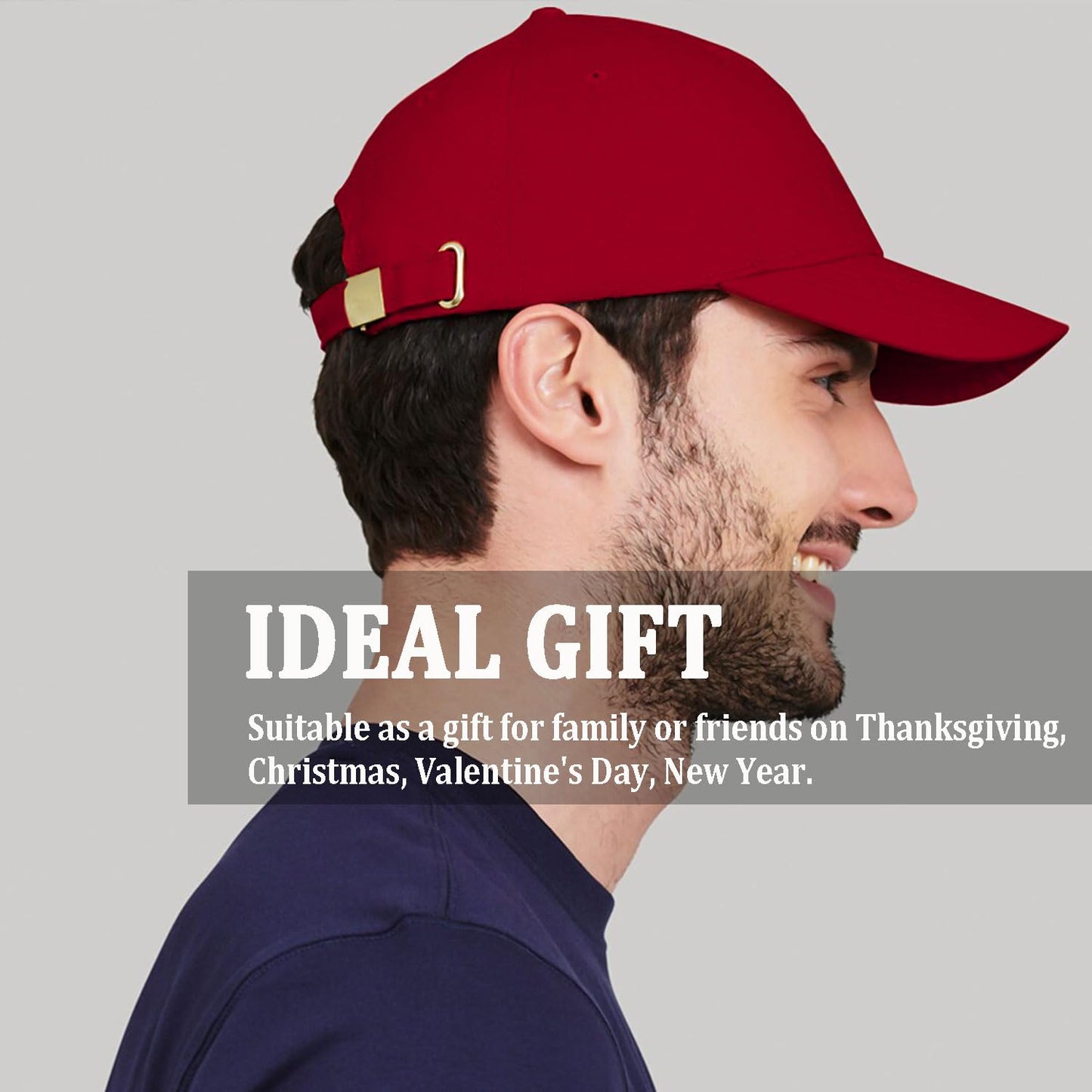 Favuit Baseball Cap, Men Women Cotton Hats Classic Plain Trucker Cap Dad Hat Adjustable Size for Workouts Running Outdoor Activities All Seasons (Red)