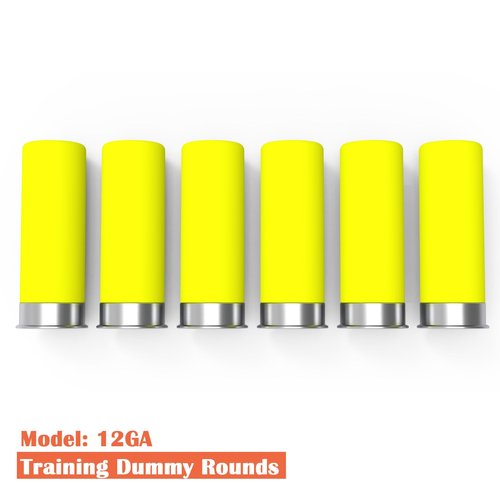 Bayattoo 12GA Safety Practice Rounds Action Trainer Dummy Round Dry Fire Training Snap Cap (6pk)