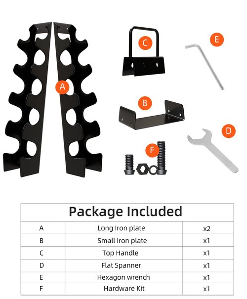 okugafit Dumbbell Rack Stand Only, 5 Tier Compact A-Frame Dumbbell Rack with Upgraded Handle