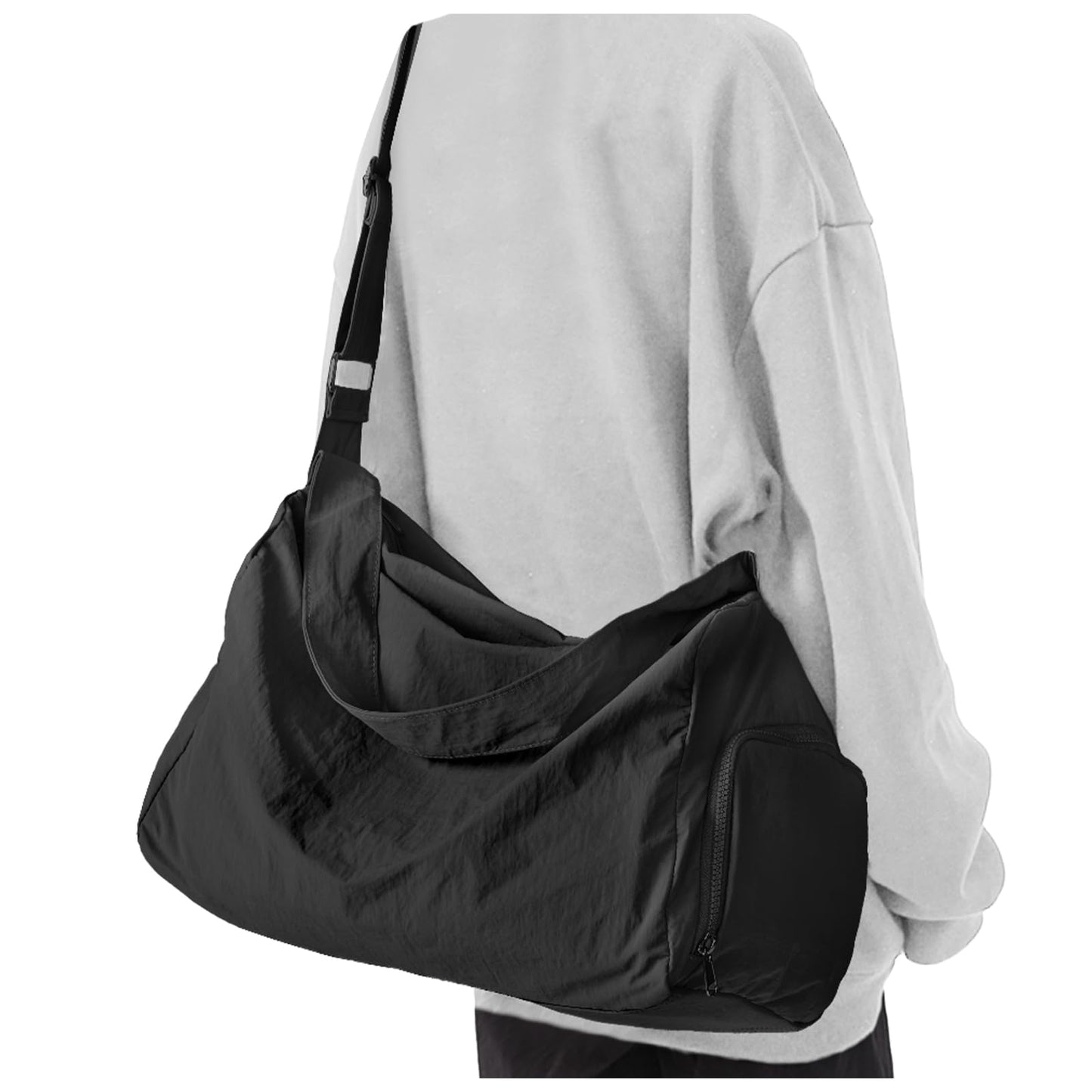 Large Gym Bag with Shoe Compartment, Workout Sport Duffle Bag for Women Travel, Waterproof Shoulder Overnight Bags Lightweight Carry on Tote Bags for Swim, Yoga, Dance