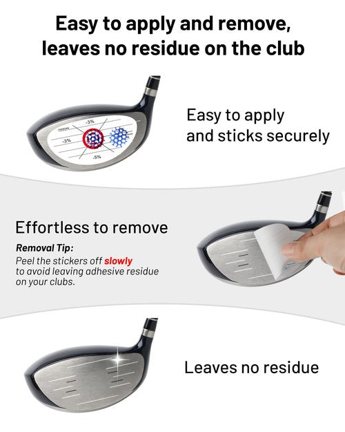 Golf Impact Tape & Stickers – Instant Swing Feedback & Sweet Spot Training, Reusable Impact Labels for Drivers, Irons & Putters, High-Precision Golf Training Aid for Indoor& Outdoor Practice(150pcs)
