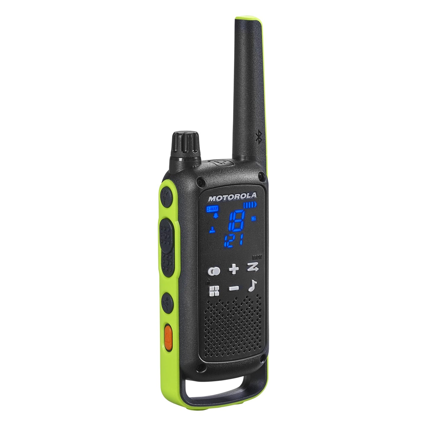 Motorola Solutions T803 Waterproof IP54 Two Way Radio Walkie Talkie 35 mi. Bluetooth w/Charging Dock 2-Pack (Lime Green)