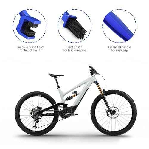 2 PCS Bike or Motorcycle Chain Washer,Grunge Brush Chain Degreaser for Bicycle Motorcycle Chain Brush, Universal Bicycle Chain Cleaning Brush Tool for Mountain Bike Heavy Duty Motorcycle £¬(Blue£¬Black)
